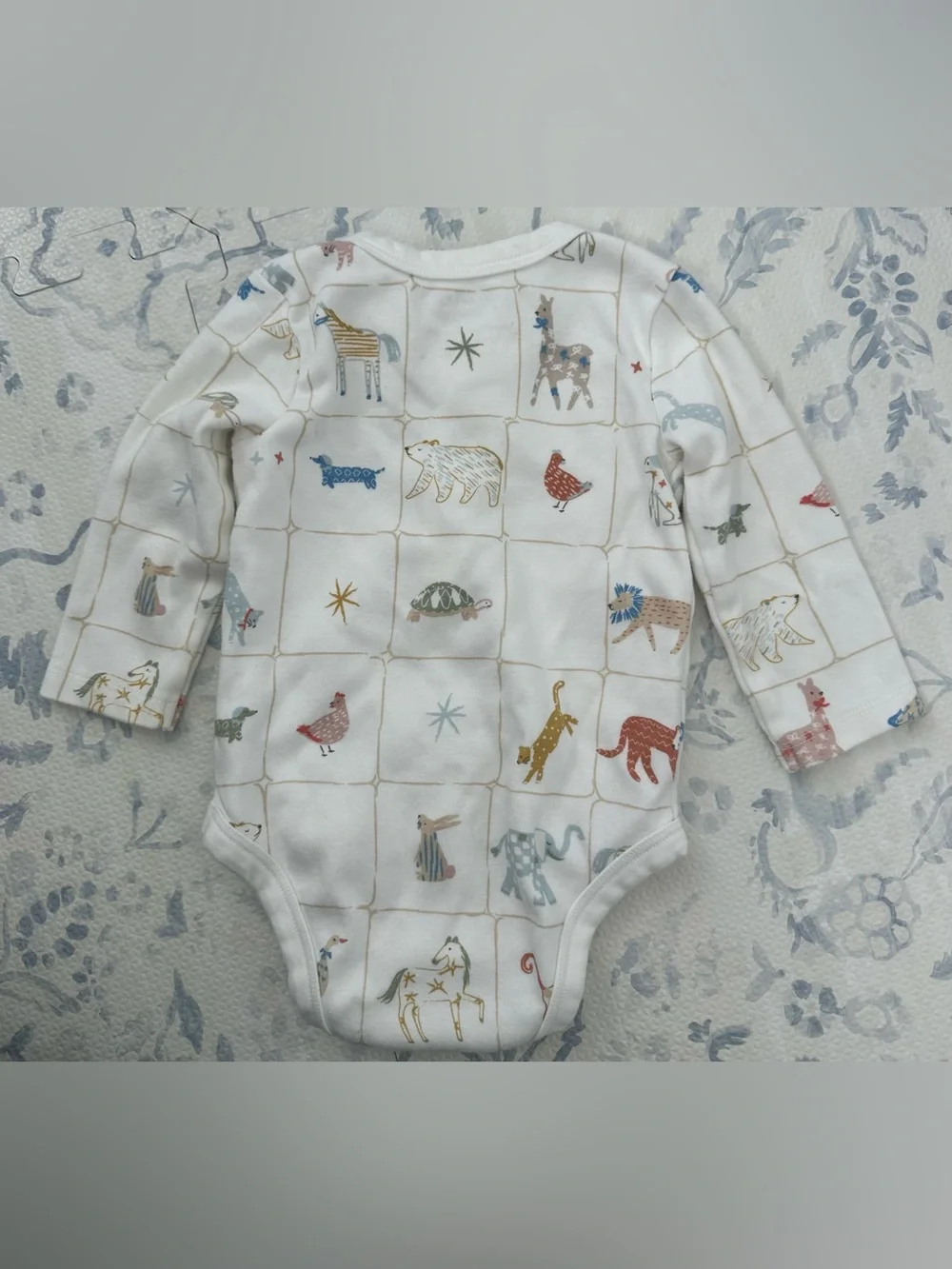 Pehr Organic Cotton Henley Bodysuit - 6-12M - Animal Shuffle